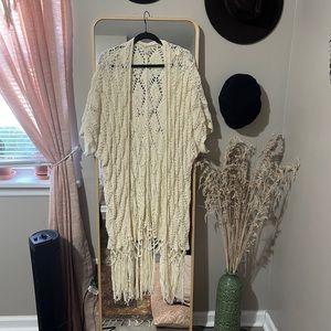 American Eagle Crochet Duster/Kimono